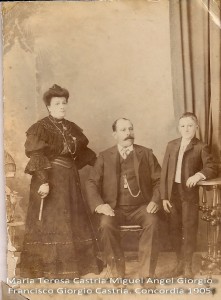 Maria Teresa Castria - Miguel Angel Giorgio y su hijo Francisco, Concordia 1905